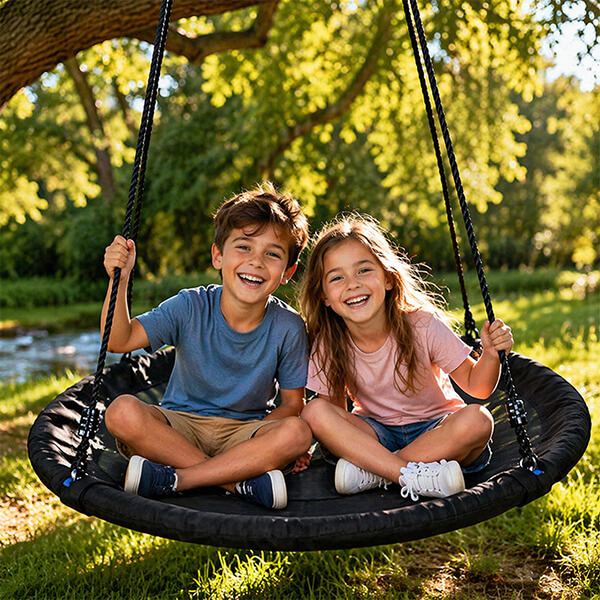 Black Round Tree Swing