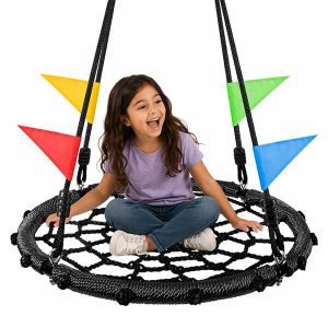 Black 24" Web Round Tree Swing