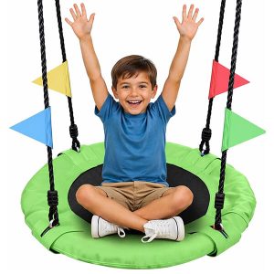 24" Green Round Swing