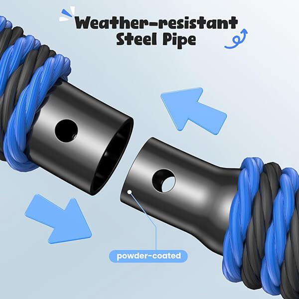 Blue 40" Saucer Round Tree Swing for Kids & Adults - Image 5