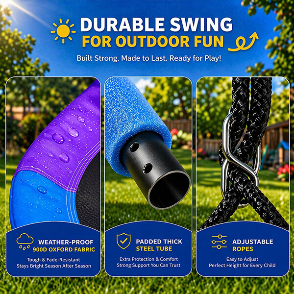 Heavy-Duty A-Frame Swing Stand with 40” Platform Swing (440lb Capacity) - Image 7